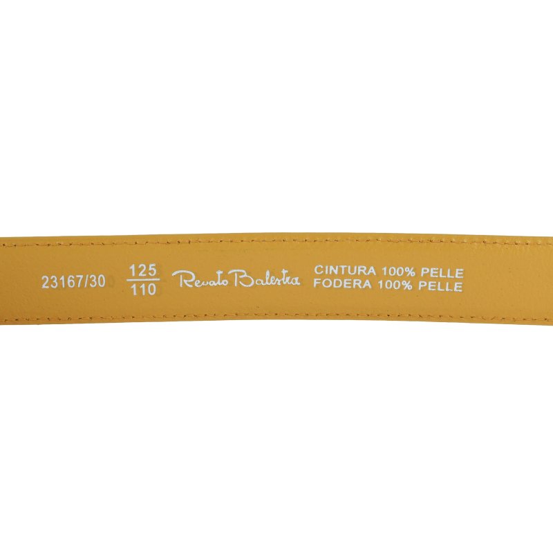 Renato Balestra Ceinture Femme Fine en Cuir Véritable, Raccourcissable, avec Boîte, 3 cm — vue 23