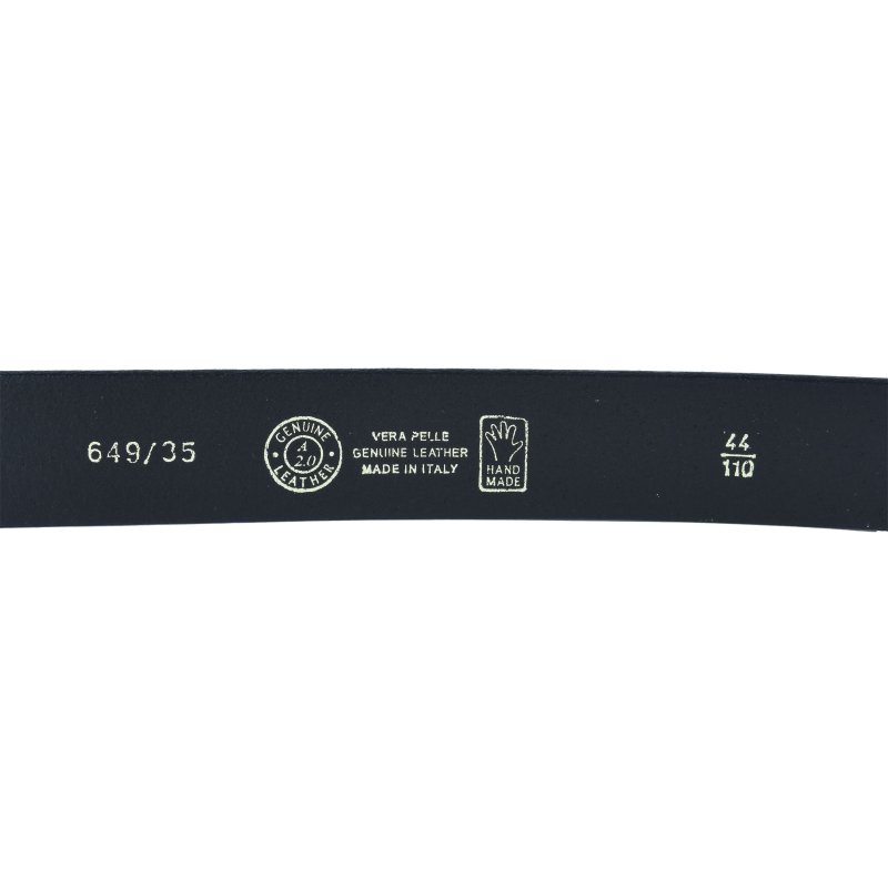 Conte Massimo Ceinture Homme en Cuir (Tannage Végétal), Sans Coutures, Raccourcissable, Hauteur 3,5 cm — intérieur