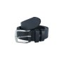 Conte Massimo Ceinture Homme en Cuir (Tannage Végétal), Sans Coutures, Raccourcissable, Hauteur 3,5 cm — détail logo