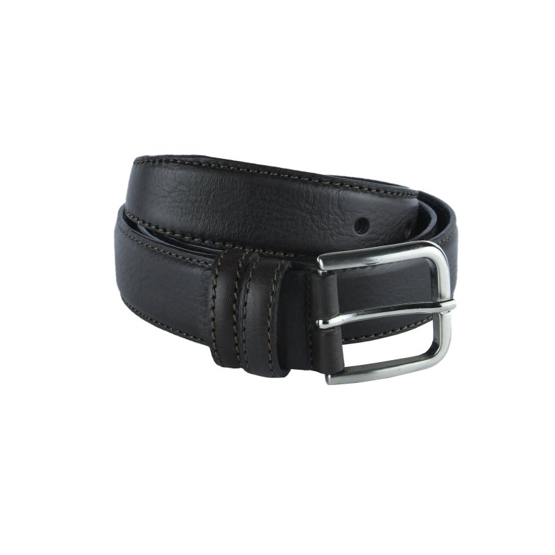 Conte Massimo Herrengürtel aus Echtem Leder mit Nähten, Kürzbar, Höhe 3 cm — Ansicht 9