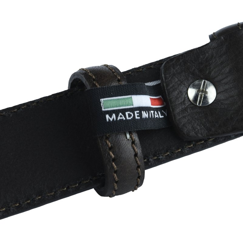 Conte Massimo Cinturón Hombre de Piel Genuina Con Costuras, Acortable, Altura 3 cm — vista 13