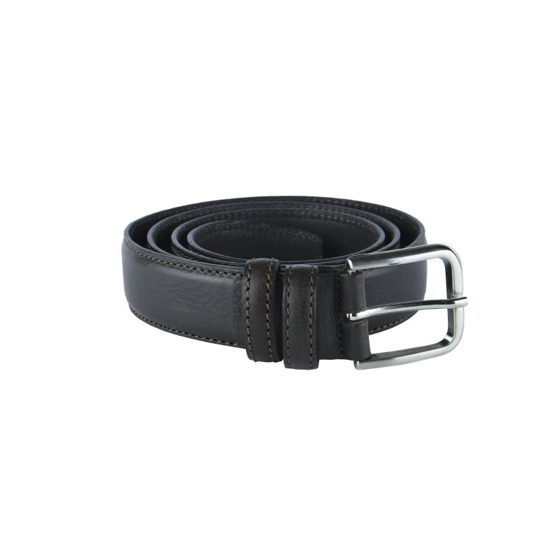 Conte Massimo Ceinture Homme en Cuir Véritable avec Coutures, Raccourcissable, Hauteur 3 cm — vue 14