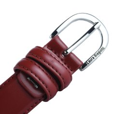 Biagiotti Ceinture Femme Fine 3 cm en Cuir Véritable, Raccourcissable, avec Boîte 2