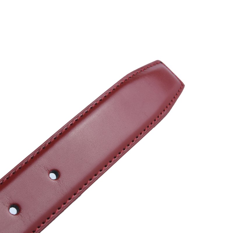 Biagiotti Women's Slim Belt 3 cm in Genuine Leather, Can Be Shortened, With Box — inside