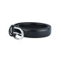 Biagiotti Ceinture Femme Fine 3 cm en Cuir Véritable, Raccourcissable, avec Boîte — vue 16