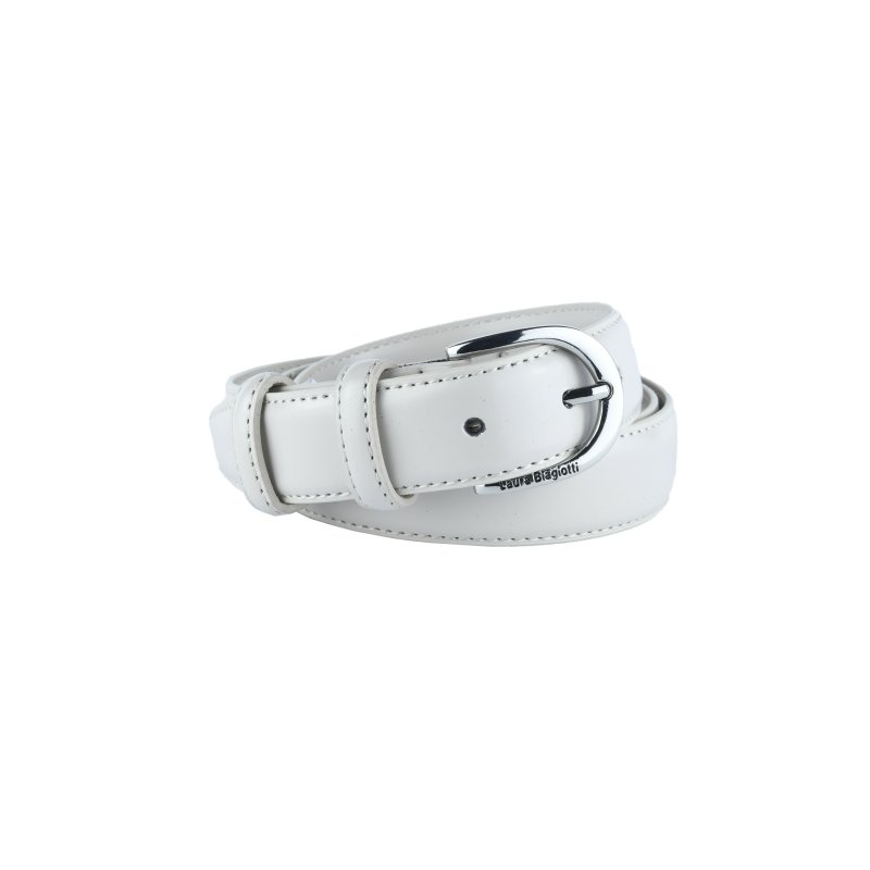 Biagiotti Cinturón Mujer Fino 3 cm de Piel Genuina, Acortable, con Caja — vista 18