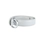 Biagiotti Ceinture Femme Fine 3 cm en Cuir Véritable, Raccourcissable, avec Boîte — vue 23