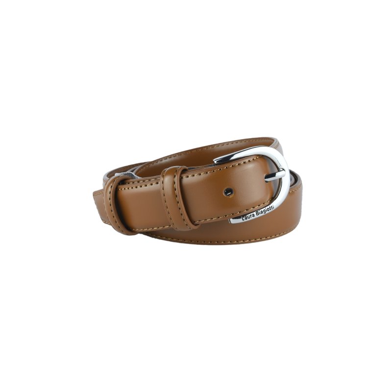 Biagiotti Women's Slim Belt 3 cm in Genuine Leather, Can Be Shortened, With Box — view 32