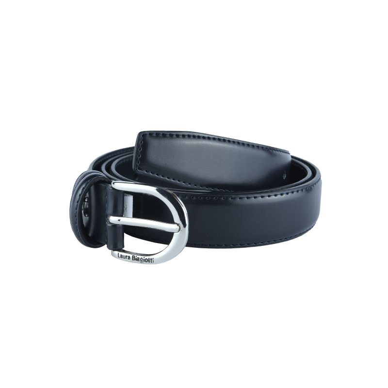 Biagiotti Cinturón Mujer Fino 3 cm de Piel Genuina, Acortable, con Caja — vista 35