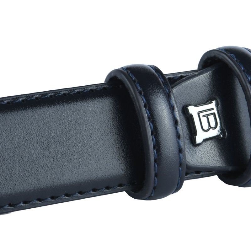 Biagiotti Women's Slim Belt 3 cm in Genuine Leather, Can Be Shortened, With Box — view 37