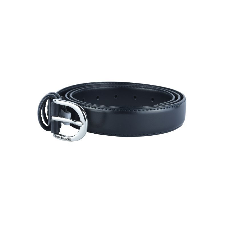 Biagiotti Women's Slim Belt 3 cm in Genuine Leather, Can Be Shortened, With Box — view 40