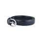 Biagiotti Cinturón Mujer Fino 3 cm de Piel Genuina, Acortable, con Caja — vista 40