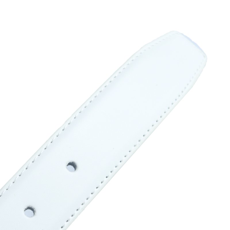 Biagiotti Cinturón Mujer Fino 3 cm de Piel Genuina, Acortable, con Caja — vista 44