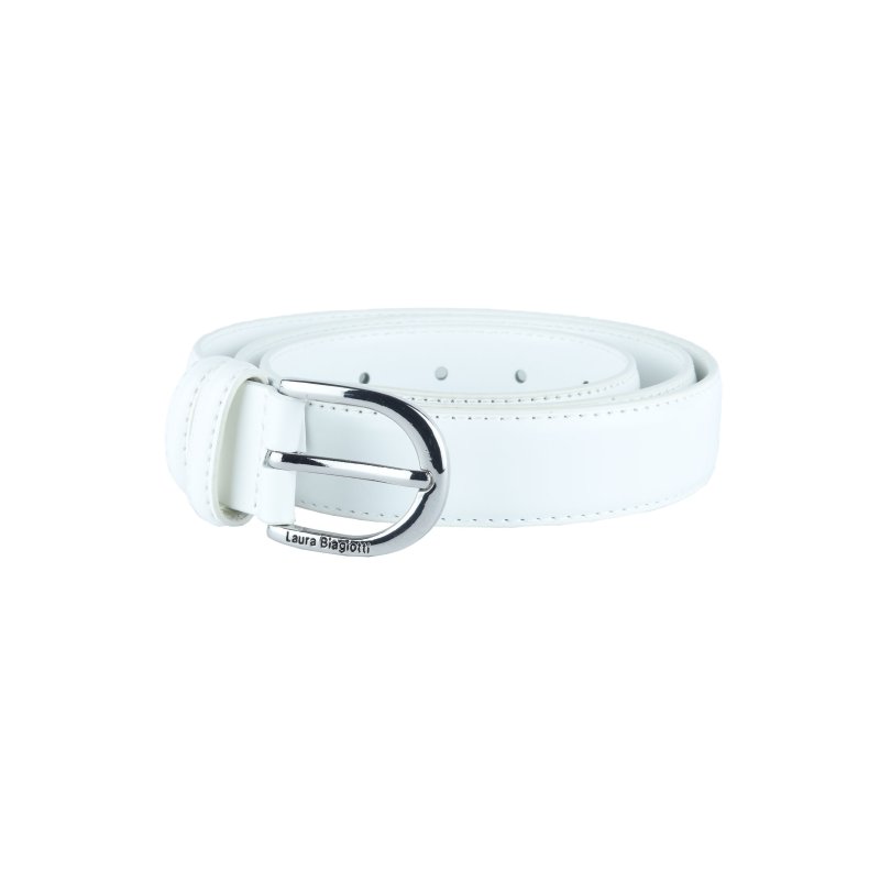 Biagiotti Cinturón Mujer Fino 3 cm de Piel Genuina, Acortable, con Caja — vista 46