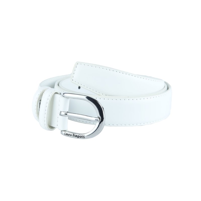 Biagiotti Cinturón Mujer Fino 3 cm de Piel Genuina, Acortable, con Caja — vista 47