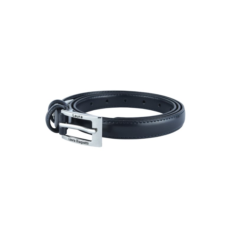 Biagiotti Cinturón Mujer Fino 2 cm de Piel Genuina, Acortable, con Caja — vista 8