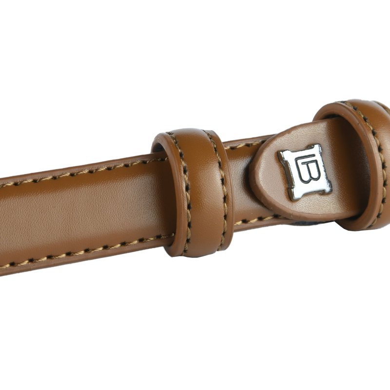 Biagiotti Women's Belt Thin 2 cm in Genuine Leather, Shortenable with Box — view 20