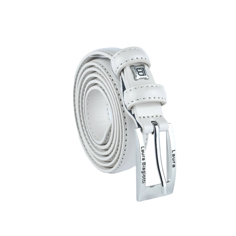 Biagiotti Women's Belt Thin 2 cm in Genuine Leather, Shortenable with Box — view 25