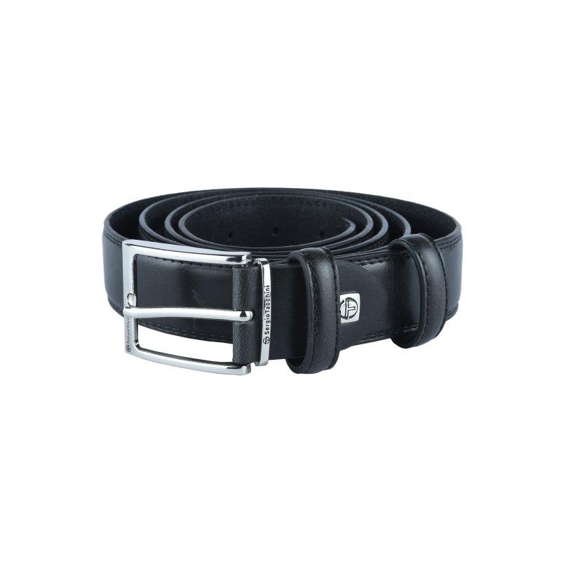 Sergio Tacchini Cintura Uomo Esterno Similpelle Interno Fodera in Pelle, Fibbia Nickel Free 442Large — vista frontale