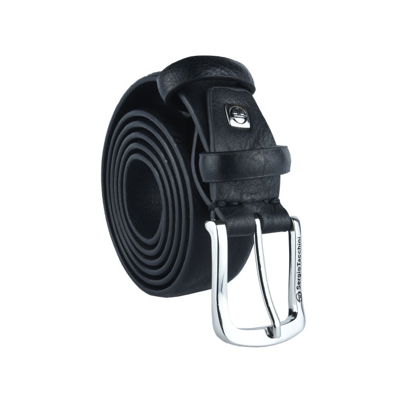 Sergio Tacchini Men's Belt Faux Leather Exterior Genuine Leather Lining, Seamless Nickel Free Buckle — view 8