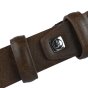 Sergio Tacchini Cinturón Hombre Exterior Piel Sintética Interior Forro de Piel, Sin Costuras 3 cm Heb… — detalle del logotipo