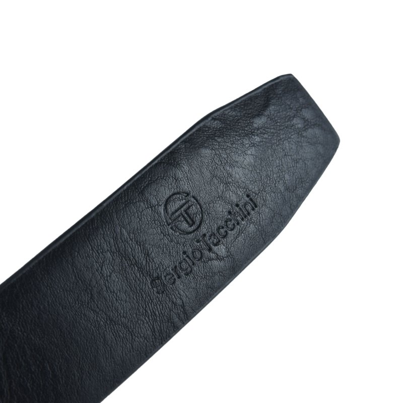 Sergio Tacchini Men's Belt Faux Leather Exterior Genuine Leather Lining, Seamless 3 cm Nickel Free Buckle — view 13