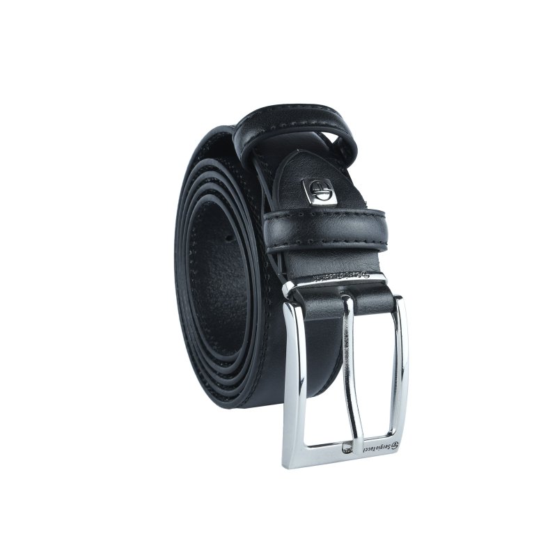 Sergio Tacchini Men's Belt, Faux Leather Exterior, Leather Lining, Double Stitching, Nickel Free Buckle — view 8