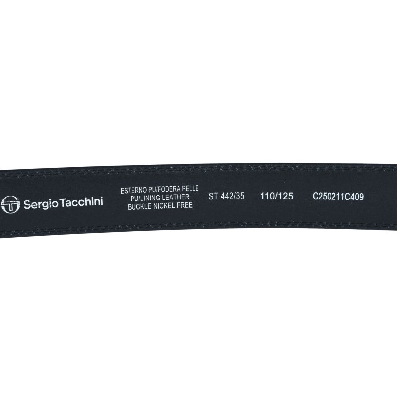 Sergio Tacchini Cinturón Hombre Exterior Piel Sintética Interior Forro de Piel, Con Doble Costura, Hebilla Sin Ní… — vista 14