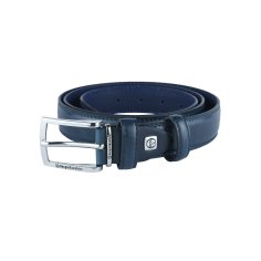 Sergio Tacchini Ceinture Homme Extérieur Similicuir Intérieur Doublure en Cuir, à Double Couture, Boucle Sans Nickel 3 cm 2