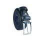 Sergio Tacchini Men's Belt, Faux Leather Exterior, Leather Lining, Double Stitching, Nickel Free Buckle, 3 cm