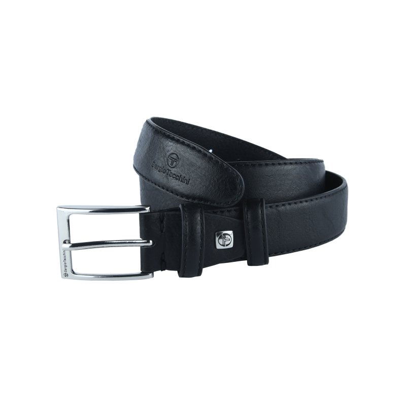 Sergio Tacchini Cinturón Hombre Exterior Piel Sintética Interior Forro de Piel, Con Una Costura, Hebilla Sin Níqu… — vista 10