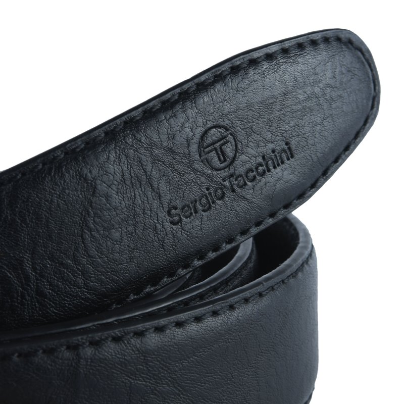 Sergio Tacchini Men's Belt, Faux Leather Exterior, Leather Lining, Single Stitching, Nickel Free Buckle, 3.5 cm — view 13