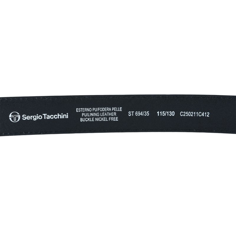 Sergio Tacchini Cinturón Hombre Exterior Piel Sintética Interior Forro de Piel, Con Una Costura, Hebilla Sin Níqu… — vista 14