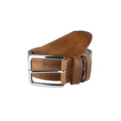 Conte Massimo Belt in Genuine Leather (Vegetable-Tanned), Made in Italy, Shortenable, 4 cm Height, Seamless