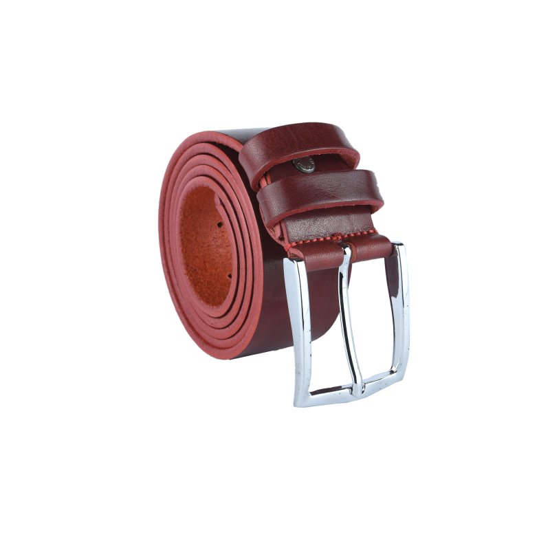 Conte Massimo Belt in Genuine Leather (Vegetable-Tanned), Made in Italy, Shortenable, 4 cm Height, Seamless — view 43