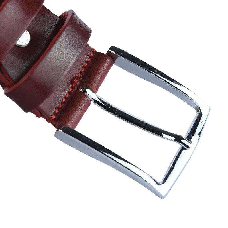 Conte Massimo Gürtel aus Leder (pflanzlich gegerbt), Made in Italy, Kürzbar, Höhe 4 cm, Ohne Nähte — Ansicht 45