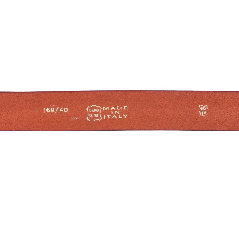 Conte Massimo Belt in Genuine Leather (Vegetable-Tanned), Made in Italy, Shortenable, 4 cm Height, Seamless — view 47