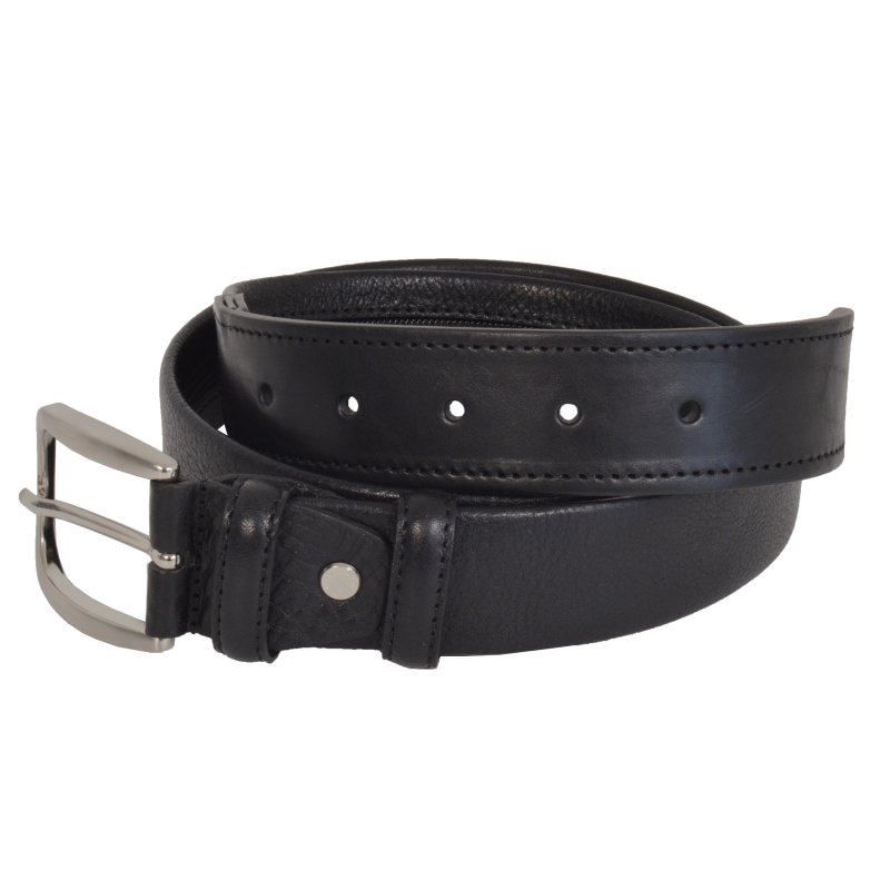 Conte Massimo Ceinture Porte-Valeurs de Voyage en Cuir Véritable, avec Poche Intérieure Tactique Zippée, Noir — vue de face