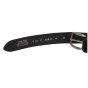 Conte Massimo Travel Money Belt in Genuine Leather, with Tactical Zippered Inner Pocket, Black — logo detail