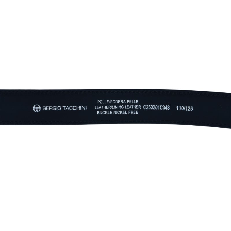 SERGIO TACCHINI Ceinture Homme en Cuir Véritable, Boucle Sans Nickel, Raccourcissable — détail