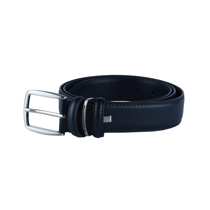 SERGIO TACCHINI Ceinture Homme en Cuir Véritable, Boucle Sans Nickel, Raccourcissable — détail logo