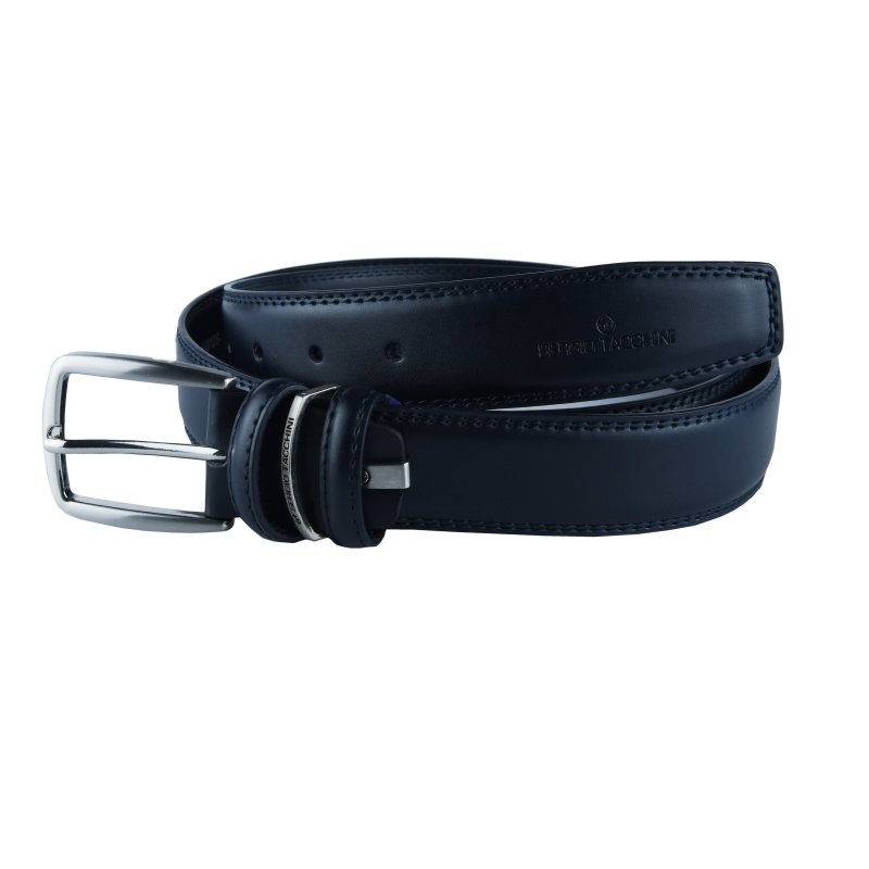 SERGIO TACCHINI Ceinture Homme en Cuir Véritable, Boucle Sans Nickel, Raccourcissable — vue 7