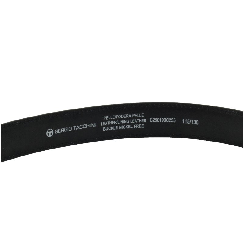 Sergio Tacchini Men's Belt in Genuine Leather, Nickel Free Buckle, Can Be Shortened, Two Stitches — view 15