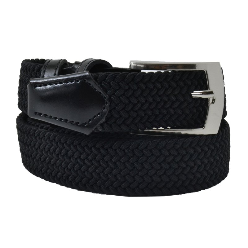 GreSel Woven Elastic Belt, Men's Women's, with Genuine Leather Inserts — view 31
