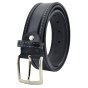 Conte Massimo Men's Belt in Genuine Vegetable-Tanned Leather, Can Be Shortened, Height 4cm With Stitching — back view