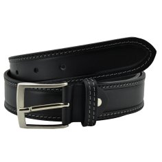 Conte Massimo Ceinture Homme en Cuir (Tannage Végétal), Raccourcissable, Hauteur 4cm avec Coutures 2