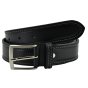 Conte Massimo Men's Belt in Genuine Vegetable-Tanned Leather, Can Be Shortened, Height 4cm With Stitching — view 11