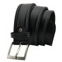 Conte Massimo Men's Belt in Genuine Vegetable-Tanned Leather, Can Be Shortened, Height 4cm With Stitching — view 13
