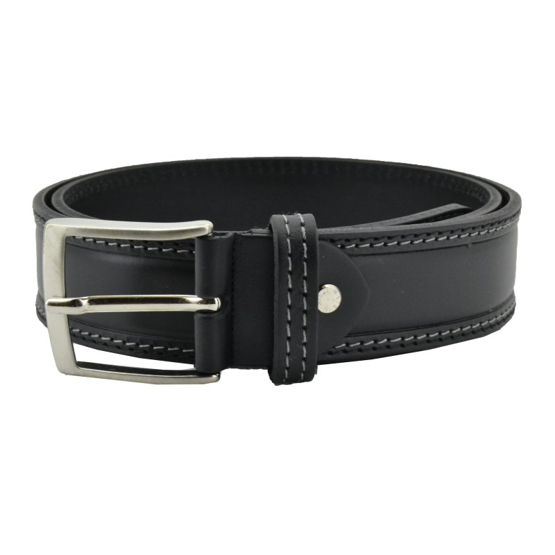 Conte Massimo Ceinture Homme en Cuir (Tannage Végétal), Raccourcissable, Hauteur 4cm avec Coutures — vue 15
