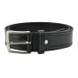 Conte Massimo Men's Belt in Genuine Vegetable-Tanned Leather, Can Be Shortened, Height 4cm With Stitching — view 15
